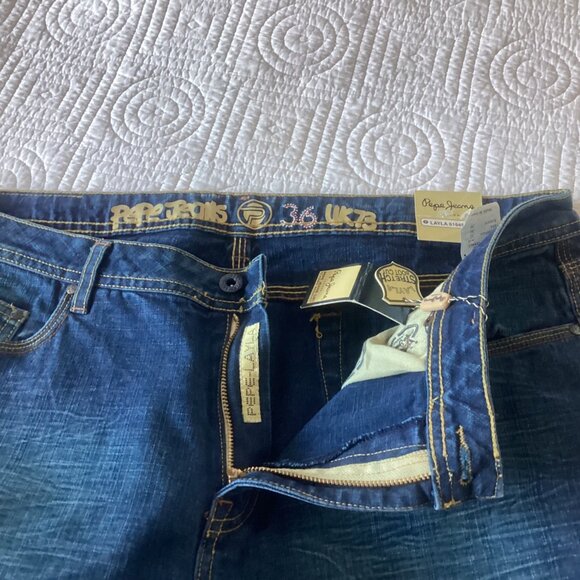 NWT Y2K Vintage Pepe London Jeans Women's US Size 36x32 Flare Layla Style Bootcu - Picture 11 of 16